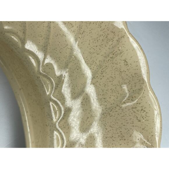 Vtg Calif Pottery Lazy Susan serving Dishes blush peach set 3 USA MCM 370 boho - Picture 5 of 11